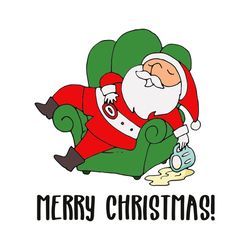 funny drunk santa claus on a couch with beer christmas svg, christmas svg files, logo christmas svg, instant download