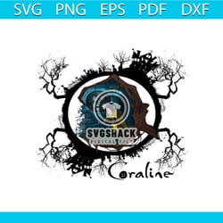 vintage coraline jones and cat png sublimation download