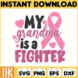breast cancer svg, my grandma is a fight svg, cancer awareness, instant download, ribbon svg
