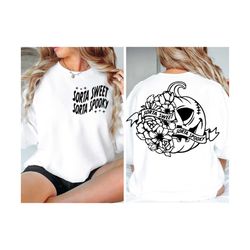sorta sweet sorta spooky svg, floral pumpkin svg, spooky season svg, flower pumpkin svg, funny halloween svg, halloween