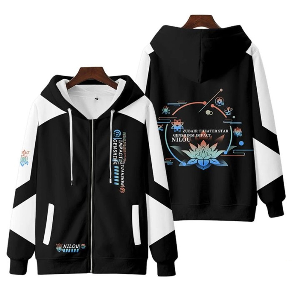 Nilou Genshin Impact All Over Print 3D Hoodie Zip Hoodie, Nilou Genshin Impact Hoodie 3D Zip Hoodie Fleece Hoodie