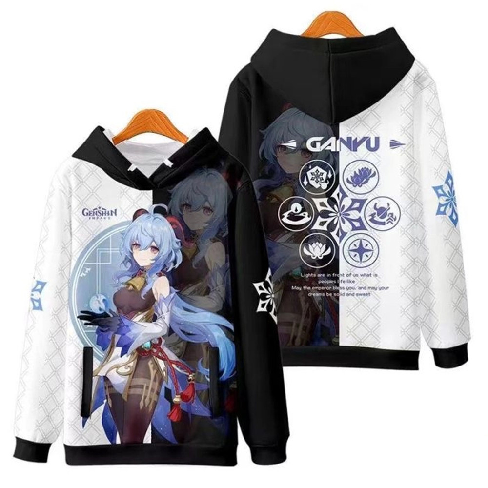 GanYu Genshin Impact All Over Print 3D Hoodie Zip Hoodie, GanYu Genshin Impact Hoodie 3D Zip Hoodie Fleece Hoodie