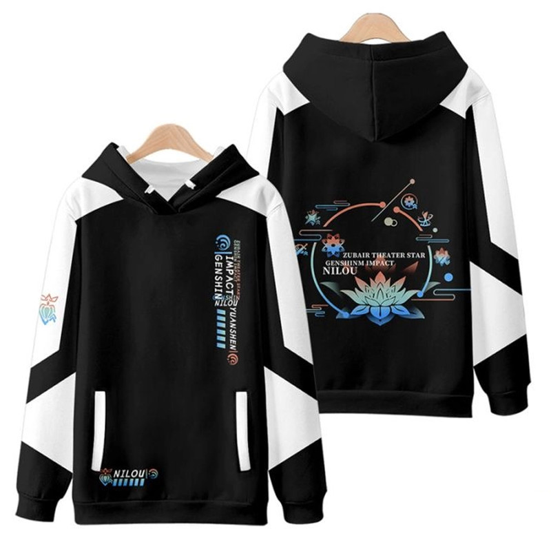 Nilou Genshin Impact All Over Print 3D Hoodie Zip Hoodie, Nilou Genshin Impact Hoodie 3D Zip Hoodie Fleece Hoodie