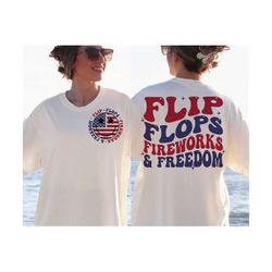 flip flops fireworks and freedom svg sublimation design download, usa flag svg, 4th of july svg, independence day svg, s