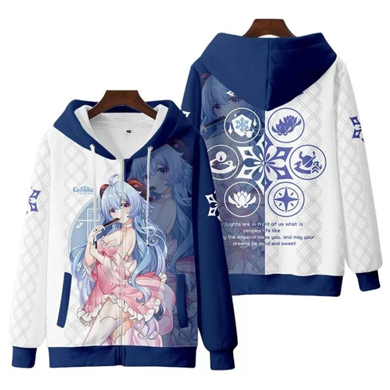 GanYu Genshin Impact All Over Print 3D Hoodie Zip Hoodie, GanYu Genshin Impact Hoodie 3D Zip Hoodie Fleece Hoodie