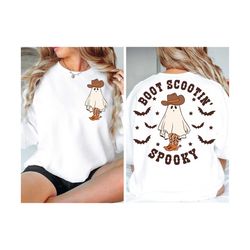 boot scoot spooky svg, western ghost svg, retro halloween design, cowboy ghost svg, western halloween sublimation, hallo