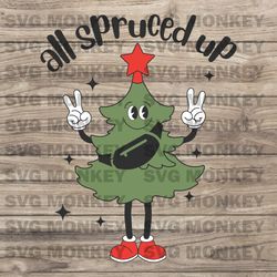 Christmas SVG Funny Tree Retro Adult Groovy Holiday Sublimation DTF Transfer Design for Circuit Shirts  SVG EPS DXF PNg
