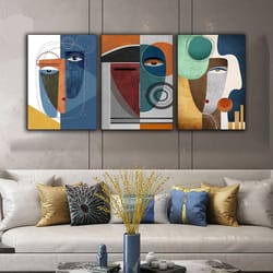 modern simple neutral gallery wall art set of 3 pastel nordic prints simple abstract art minimalist brush strokes modern