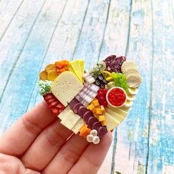 Magnet Miniature Charcuterie Valentine's Day Board Cheese Souvenir