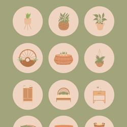 12 bohemian instagram highlight icons. beige instagram highlights images. boho instagram highlights covers