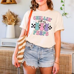 funny kids easter tee, cute bunny tee, easter peeps t-shirt, hello spring t-shirt,  my peeps shirt, easter bunny shirt