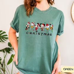 vintage mickey and friend christmas shirt,disney ears christmas shirt, disney trip shirt, disney family christmas shirtx