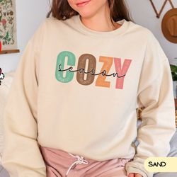 cozy season sweatshirt, get cozy sweatshirt, cozy vibes, cozy season merry christmas, christmas sweatshirt, winter sweat