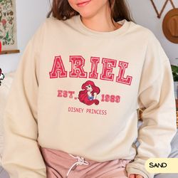 disney princess ariel sweatshirt, disney princess shirt, disney character shirt, jasmine, disney trip shirt, disney bell
