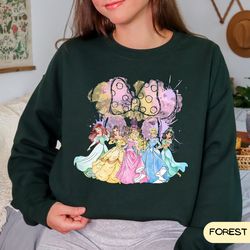 disney princess sweatshirt, disney watercolor castle shirt, disney vacation, disney princess gift,disney girls trip,prin