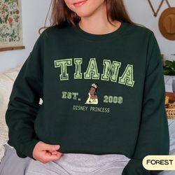 disney princess tiana sweatshirt, disney princess shirt, disney character shirt, jasmine, disney trip shirt, disney bell