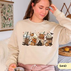 fall coffee sweater, cute fall sweatshirt, thanksgiving pumpkin latte drink cup, pumpkin spice shirt, thanksgiving gift,