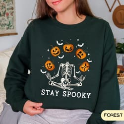 halloween sweatshirt, pumpkin halloween shirt, fall shirts for women, spook season skeleton hoodie, skeleton pumpkin cre