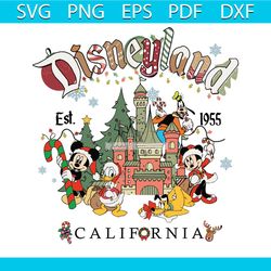 Vintage Disneyland Mickey And Friend Castle Christmas SVG