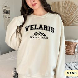 velaris sweatshirt, the night court, crewneck unisex, city of starlight sweater, acotar sweatshirt, velaris city of star