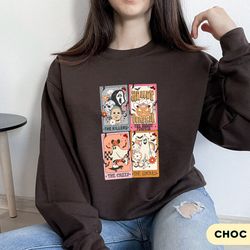 vintage horror movie tarot cards shirt hoodie, scary halloween party shirt, halloween sweatshirt, crewneck, halloween ho