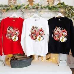 vintage mickey and friend sweatshirt,disney trip crewneck,disney family christmas shirt,disney ears christmas shirt,chri