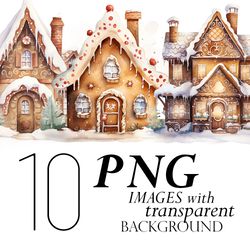 Christmas Gingerbread House Clipart Png Transparent Background, Ginger Bread Holiday Images, Candy House Illustrations