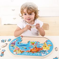 Wooden Puzzle World Children's Toys Gift Baby Educational Toys, Family Game,Best Gift for Adults and Teens