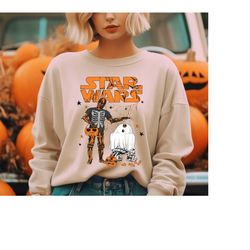 star wars halloween sweatshirt, disney skeleton halloween sweatshirt, c3-po halloween shirt, r2-d2 ghost shirt, star war
