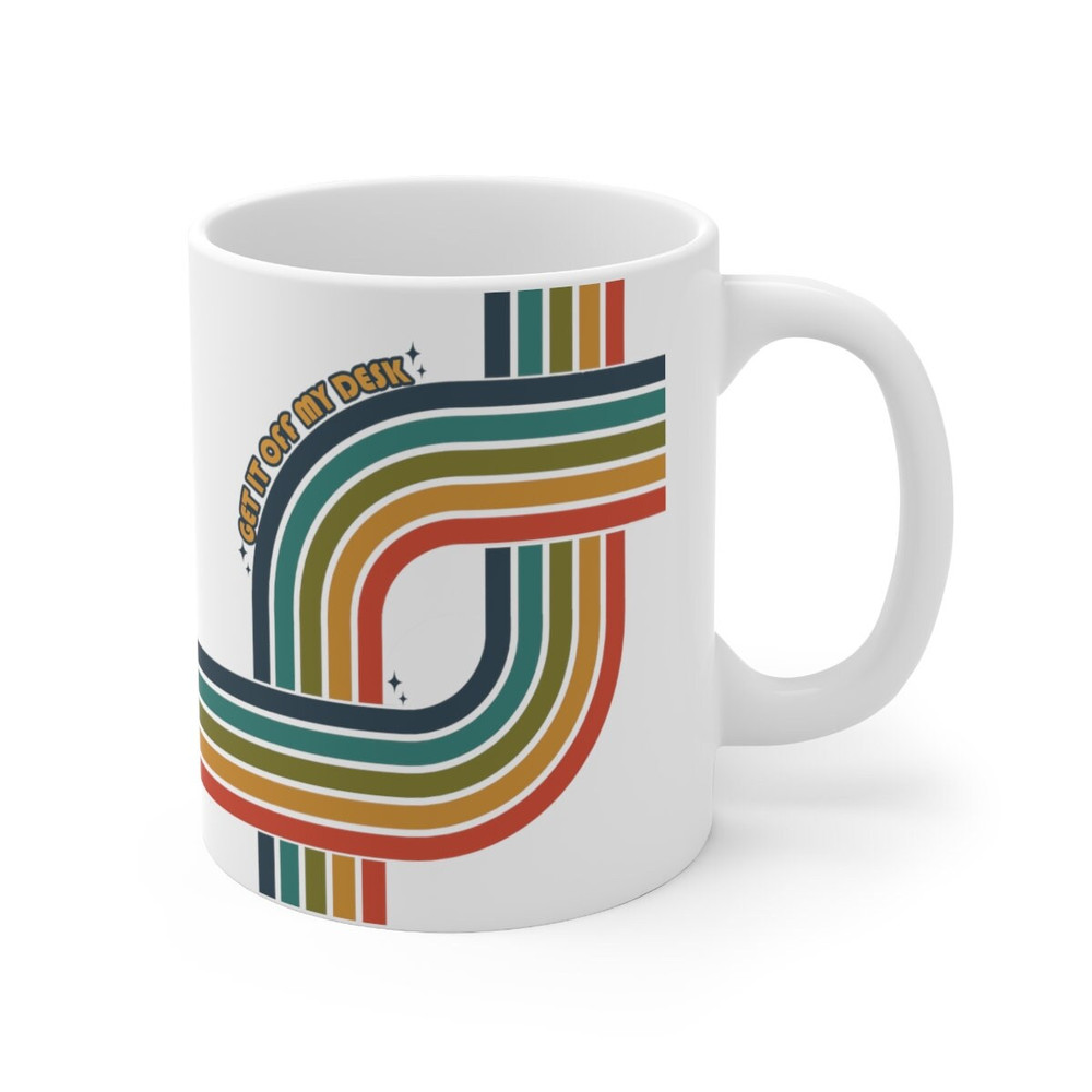 Get it off my desk retro rainbow mug, taylor swift mug, lavender haze mug, taylor swift gift, Ceramic Mug 11oz - 4.jpg