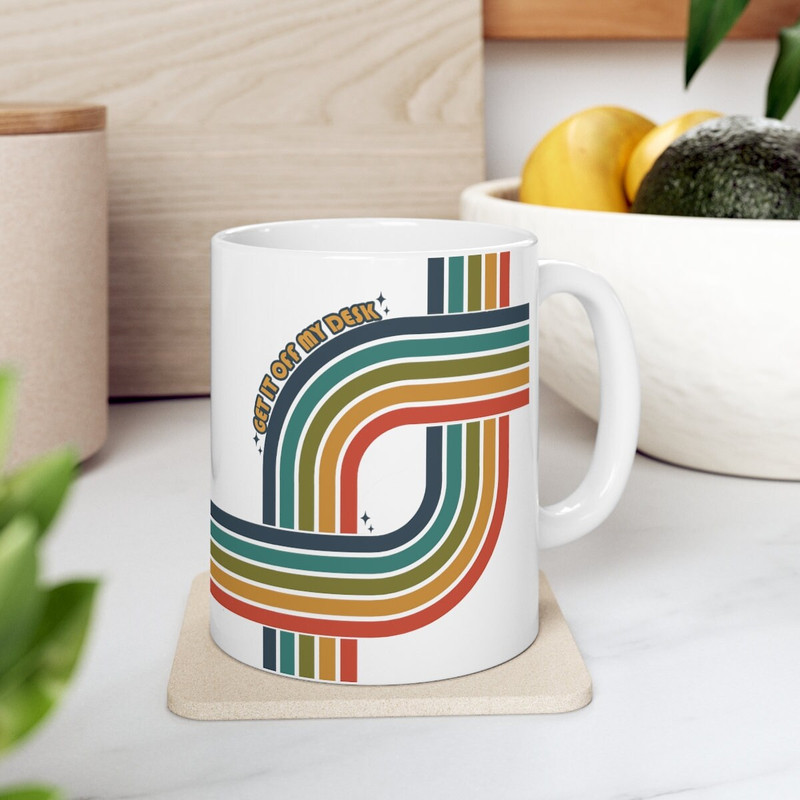 Get it off my desk retro rainbow mug, taylor swift mug, lavender haze mug, taylor swift gift, Ceramic Mug 11oz - 6.jpg