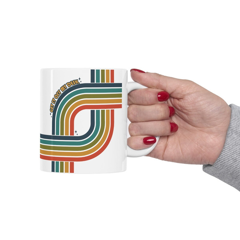 Get it off my desk retro rainbow mug, taylor swift mug, lavender haze mug, taylor swift gift, Ceramic Mug 11oz - 8.jpg