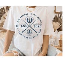 Star Wars Class of 2023 Graduation Jedi Academy Retro Shirt, Galaxy's Edge Trip Unisex T-shirt Family Birthday Gift Adul