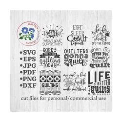 quilters svg bundle, quilting svg, cut file, sewing png, cricut files, silhouette files, sublimation files, quilting des