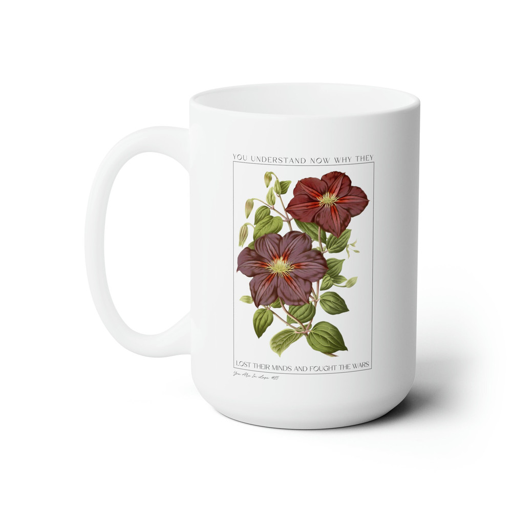 You Are In Love Swiftie Mug 15oz, Ceramic Coffee Mug, Swiftie Fan, 1989, Eras Fan, Gifts for Her, Botanical Mug - 1.jpg