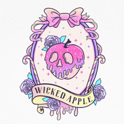 pink halloween wicked apple sublimation