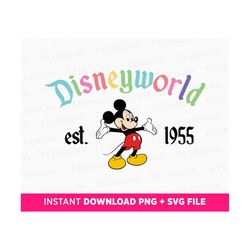 family vacation svg, mouse est 1955 svg, magical kingdom svg, family trip svg, vacay mode svg, png file for sublimation,