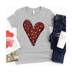 leopard heart svg cutting files, valentines day svg, love svg, cricut files, t-shirt svg jpg png dxf ,silhouette cameo,