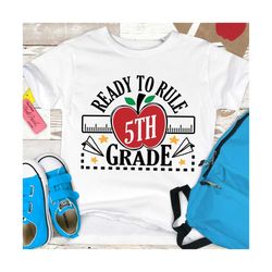 back to school svg, 5th grade svg, fifth grade t-shirts, school svg, teacher svg, back to school png, back to school t-s