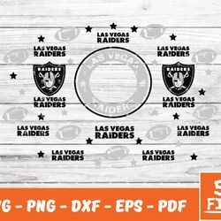 raiders full wrap template svg, cup wrap coffee 26