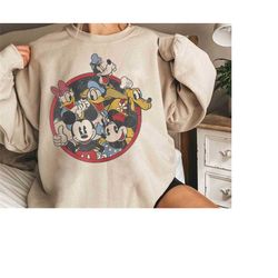 Disney Mickey And Friends Classic Group Shot Retro Shirt, Magic Kingdom Holiday Unisex Tshirt Family Birthday Gift Adult