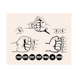 fist bump svg, dad svg, dad life svg, father's day svg, first fathers day svg, family fist bump, cut files for cricut &