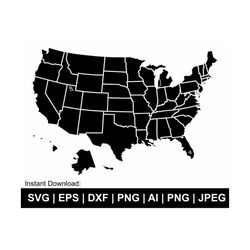 united states map svg, america map svg, usa map svg, map svg, america map clipart, america map sketch png, svg cut files