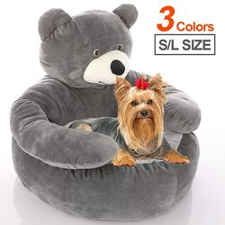 super soft pet bed winter warm cute bear hug cat sleeping mat plush large puppy dogs cushion sofa comfort pet supplies