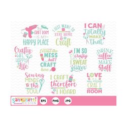 crafting & sewing clipart bundle , craft hobbies digital, instant download