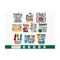 teacher svg bundle, teacher appreciation svg, teacher clipart