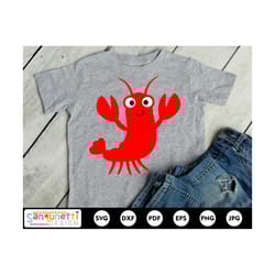 lobster svg, crawfish svg, cute lobster, cricut or silhouette