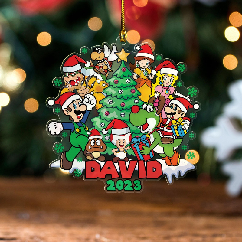 Personalized Super Mario Christmas Ornament, Xmas Super Mario Characters Ornament, Xmas Ornament - 1.jpg