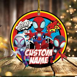 Spiderman Ghost Spider Gwen Stacy Christmas Ornament, Custom Baby First Christmas G