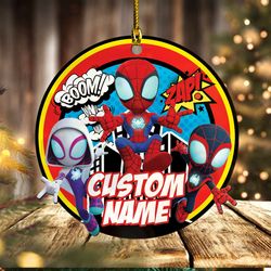 spiderman ghost spider gwen stacy christmas ornament, custom baby first christmas g